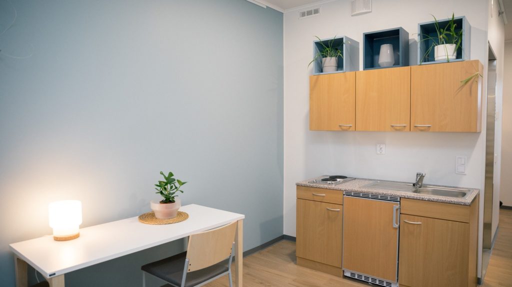 Onnikoti Maria asunnon keittiökulmaus