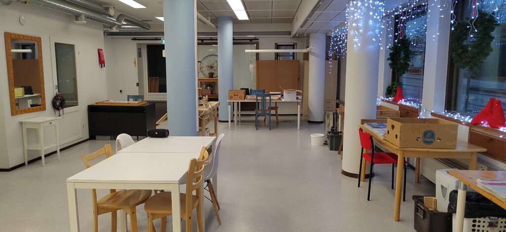 päivätoiminta Kristallin yleiset tilat.