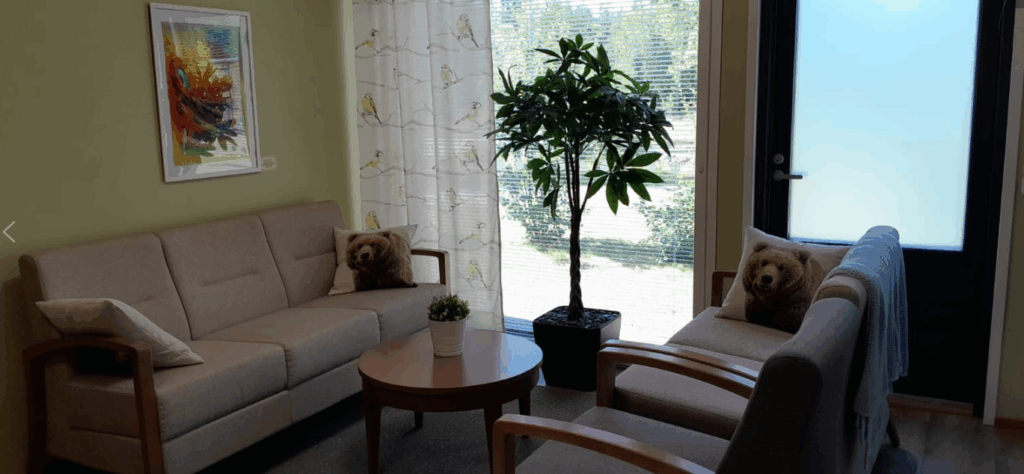 Onnikoti Retiisin oleskelutila 